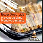 Platterplus 5 Large Sandwich Platter Trays + 5 Extra Deep Lids