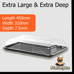 Platterplus 5 Large Sandwich Platter Trays + 5 Extra Deep Lids