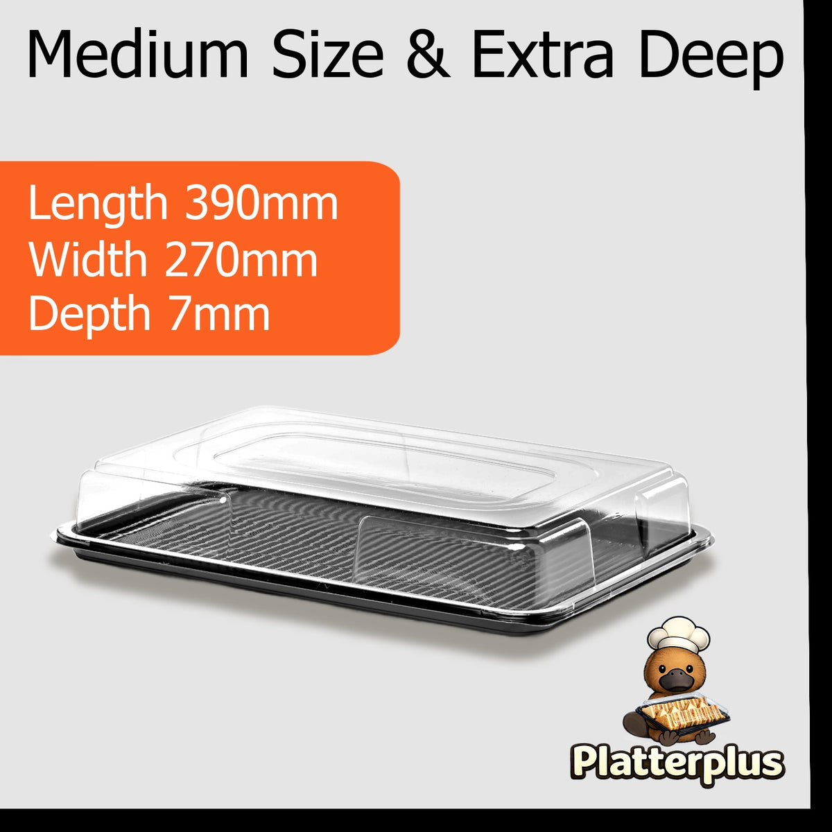 Platterplus 5 Large & 5 Medium Buffet Platter Trays & Lids