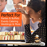 Platterplus 5 Large Sandwich Platter Trays + 5 Extra Deep Lids