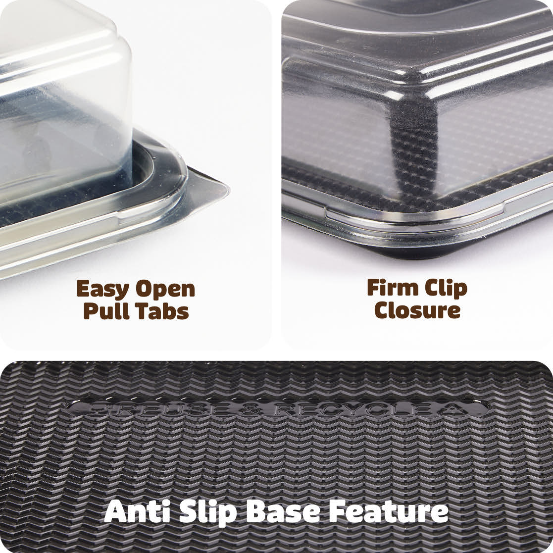 Platterplus 10 Large Sandwich Platter Trays + 10 Extra Deep Lids
