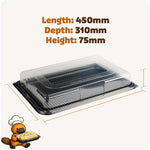 30 Large Sandwich Platter Trays & 30 Extra Deep Clear Lids.