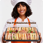 30 Large Sandwich Platter Trays & 30 Extra Deep Clear Lids.
