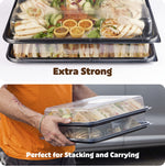 30 Large Sandwich Platter Trays & 30 Extra Deep Clear Lids.